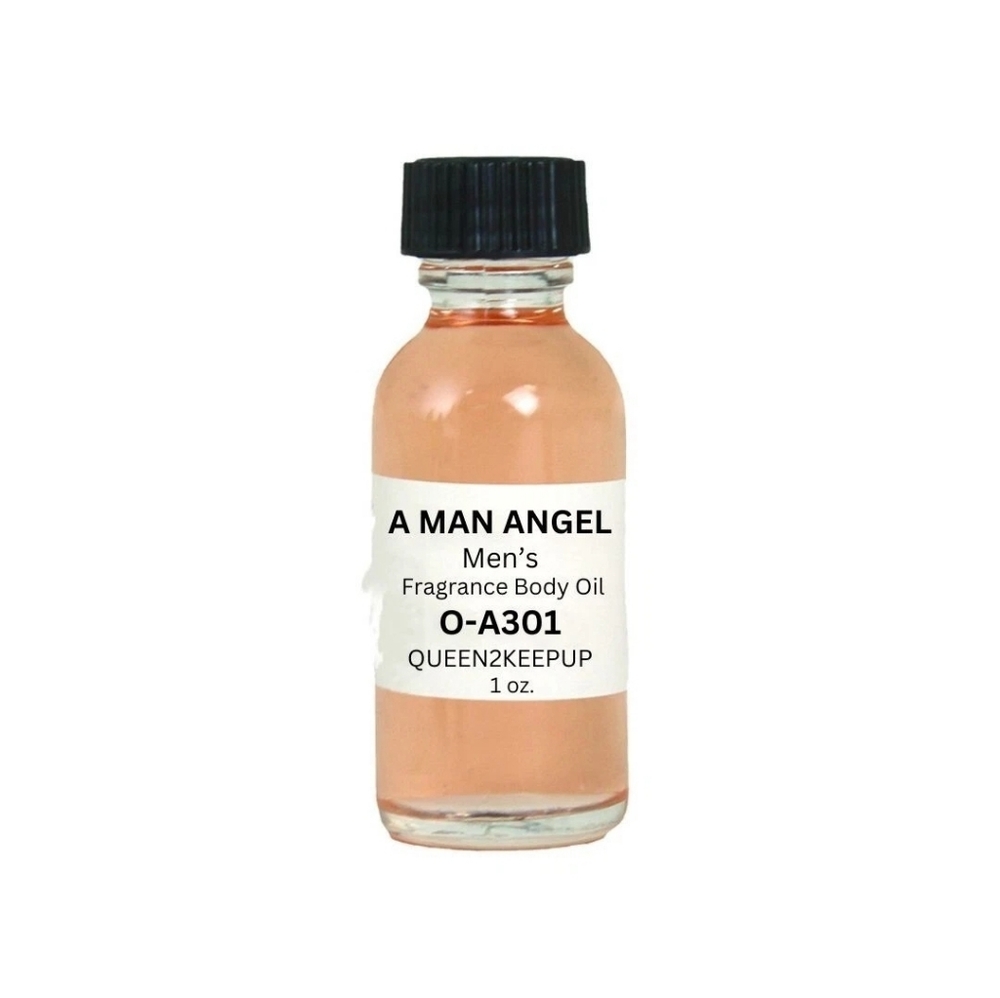 A Man Angel Men's Body Oil All Natural Fresh Sweet and Adventurous Scent 1 oz